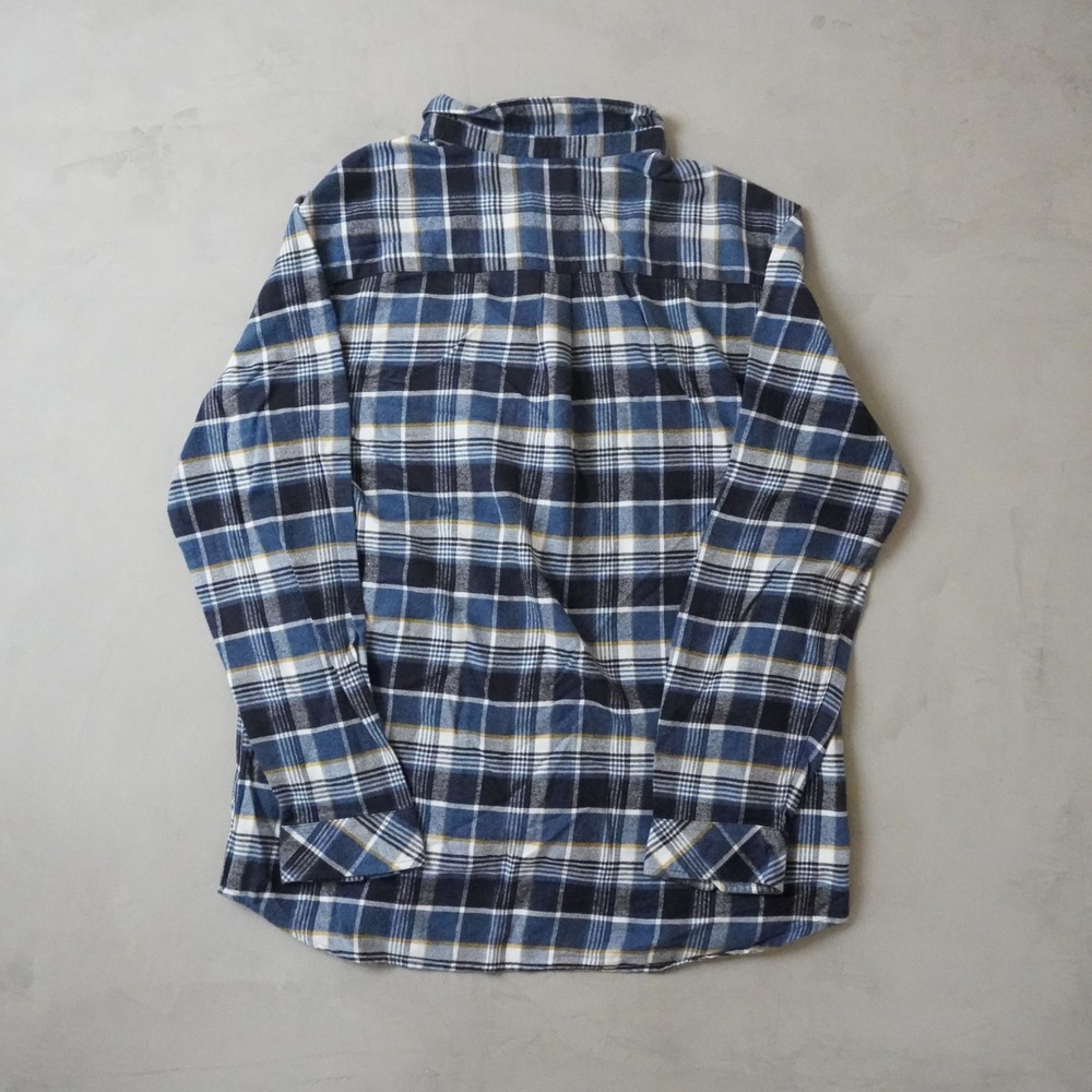 ONeill Flannel Shirt 2XL Mens Blue Plaid Classic Fit Y2K Surf Button Up Shirt - Picture 2 of 8